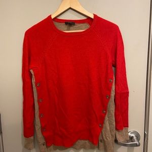 J crew two-tone red and brown sweater